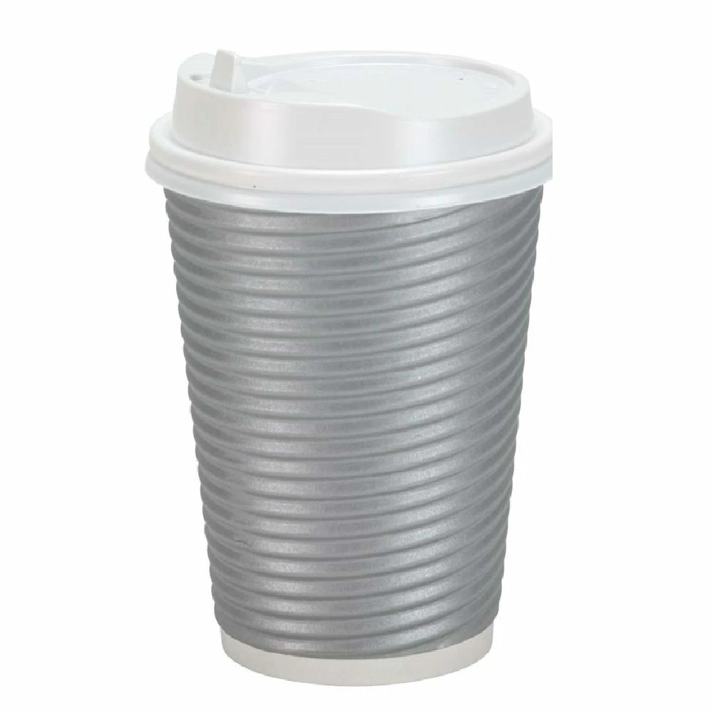 Nicole Home Collection Premium Quality Paper Silver Hot Cups, 12 oz. - 00740 - Disposable Kitchenware 1 Nicole Home Collection Premium Quality Paper Silver Hot Cups, 12 oz. - 00740 - Disposable Kitchenware