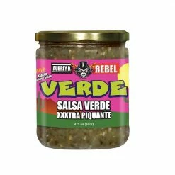 Aubrey D. Rebel Salsa Verde XXXtra Piquante, 16 oz. - Condiments & Sauces
