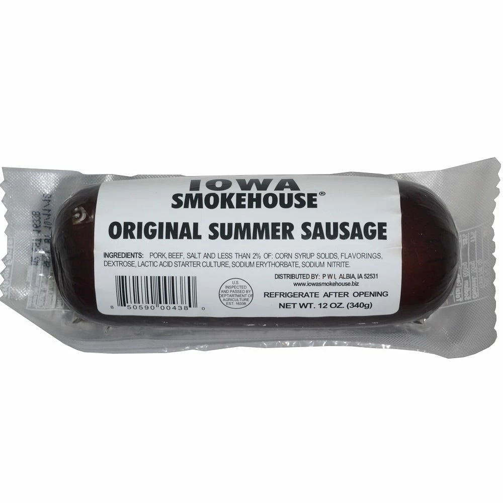 Iowa Smokehouse Original Summer Sausage, 12 oz. - Sausages 1 Iowa Smokehouse Original Summer Sausage, 12 oz. - Sausages