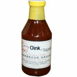 Various Brands Steve's Oink-N-Squeel Original Spicy, Sweet, & Smoky Barbecue Sauce, 18 oz. - 26521 - Condiments & Sauces