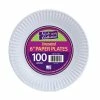 Nicole Home Collection 6" Uncoated Paper Plates - White, 80 Count - 01096 - Disposable Kitchenware