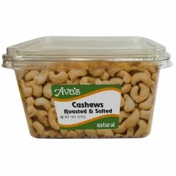 Ava's Snacks Natural Roasted and Salted Cashews, 18 oz.
