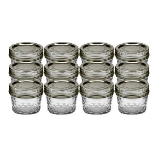 Ball 1/4 Pint Size Quilted Crystal 4 oz. Jelly Jars, 12 Pack - 1440080400 - Canning Jars, Bands & Lids 3 Ball 1/4 Pint Size Quilted Crystal 4 oz. Jelly Jars, 12 Pack - 1440080400 - Canning Jars, Bands & Lids - Image 3