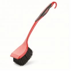 Libman Long Handle Utility Scrub Brush, Red & Black - Cleaning & Janitorial Supplies