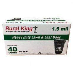 Various Brands Rural King Heavy Duty 40 Gallon Lawn & Leaf Trash Bags, 40 Count