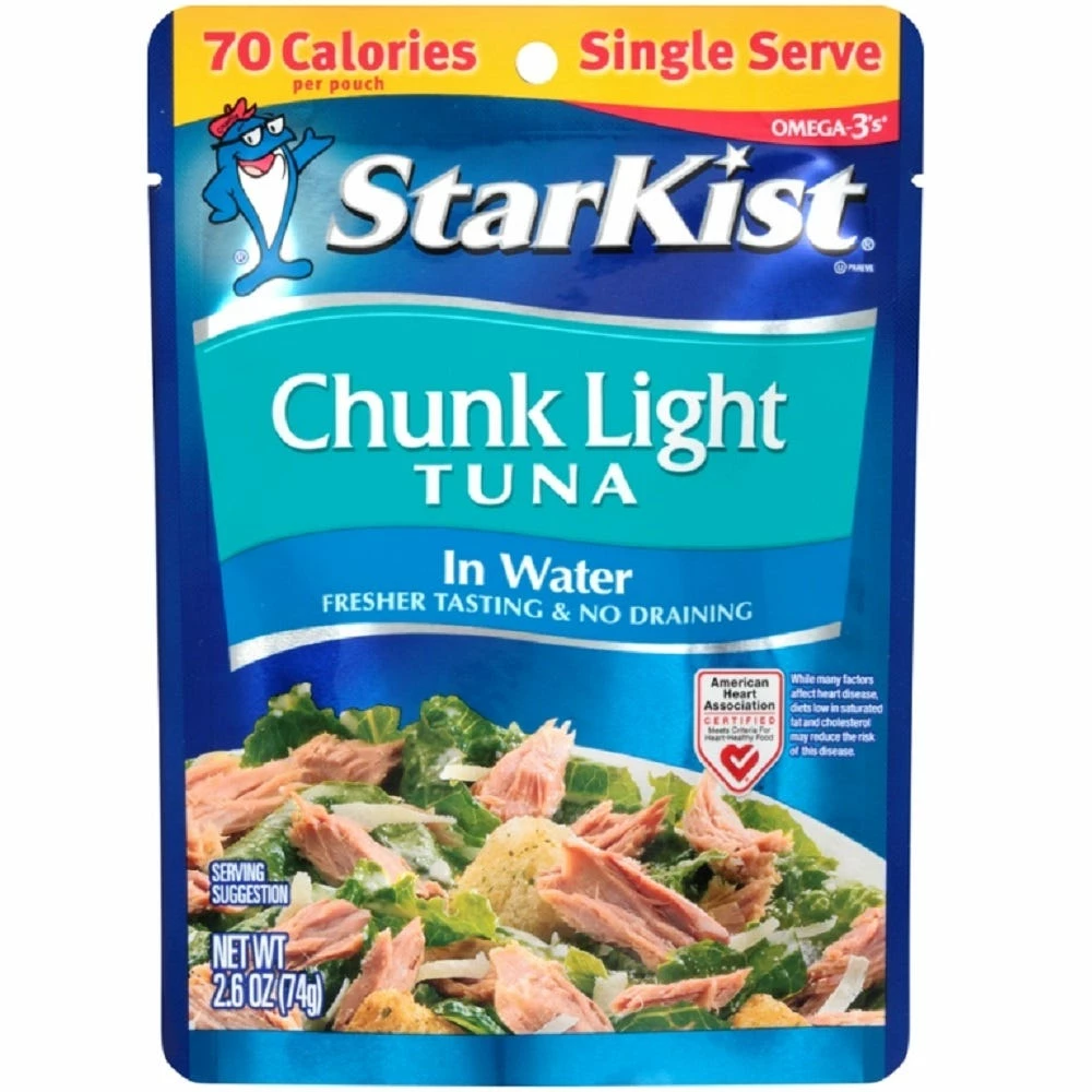 Starkist Chunk Light Tuna in Water, 2.6 oz. - Canned Goods & Soups 1 Starkist Chunk Light Tuna in Water, 2.6 oz. - Canned Goods & Soups
