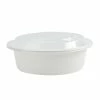Nicole Home Collection 9" Deep Round Container - White, 48 oz. / 3 Count - 02248 - Disposable Kitchenware