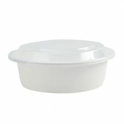 Nicole Home Collection 9" Deep Round Container - White, 48 oz. / 3 Count - 02248 - Disposable Kitchenware