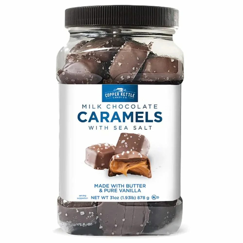 Copper Kettle Milk Chocolate Caramels with Sea Salt, 31 oz. 1 Copper Kettle Milk Chocolate Caramels with Sea Salt, 31 oz.
