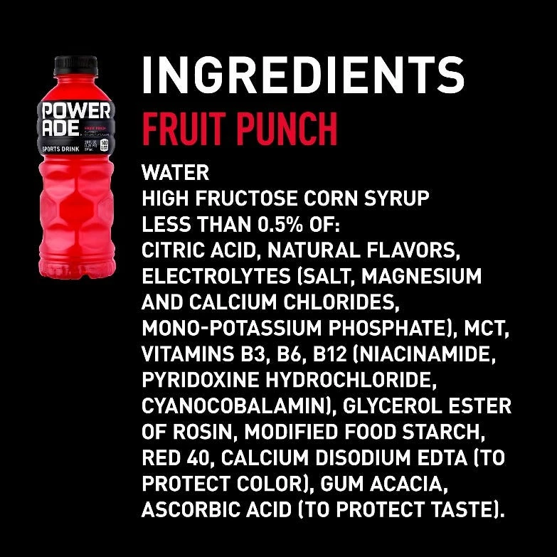 Powerade Fruit Punch Sports Drink, 8-Pack - Sports Drinks & Energy Drinks 2 Powerade Fruit Punch Sports Drink, 8-Pack - Sports Drinks & Energy Drinks - Image 2
