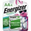 Energizer Recharge AA 2300mAh 12V Nickel Metal Hydride NiMH Button Top Batteries - NH15BP4 - Household Batteries