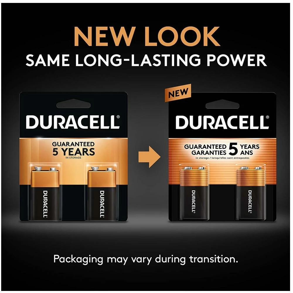 Duracell Coppertop 9V Alkaline Batteries, 4 Pack - Household Batteries 2 Duracell Coppertop 9V Alkaline Batteries, 4 Pack - Household Batteries - Image 2