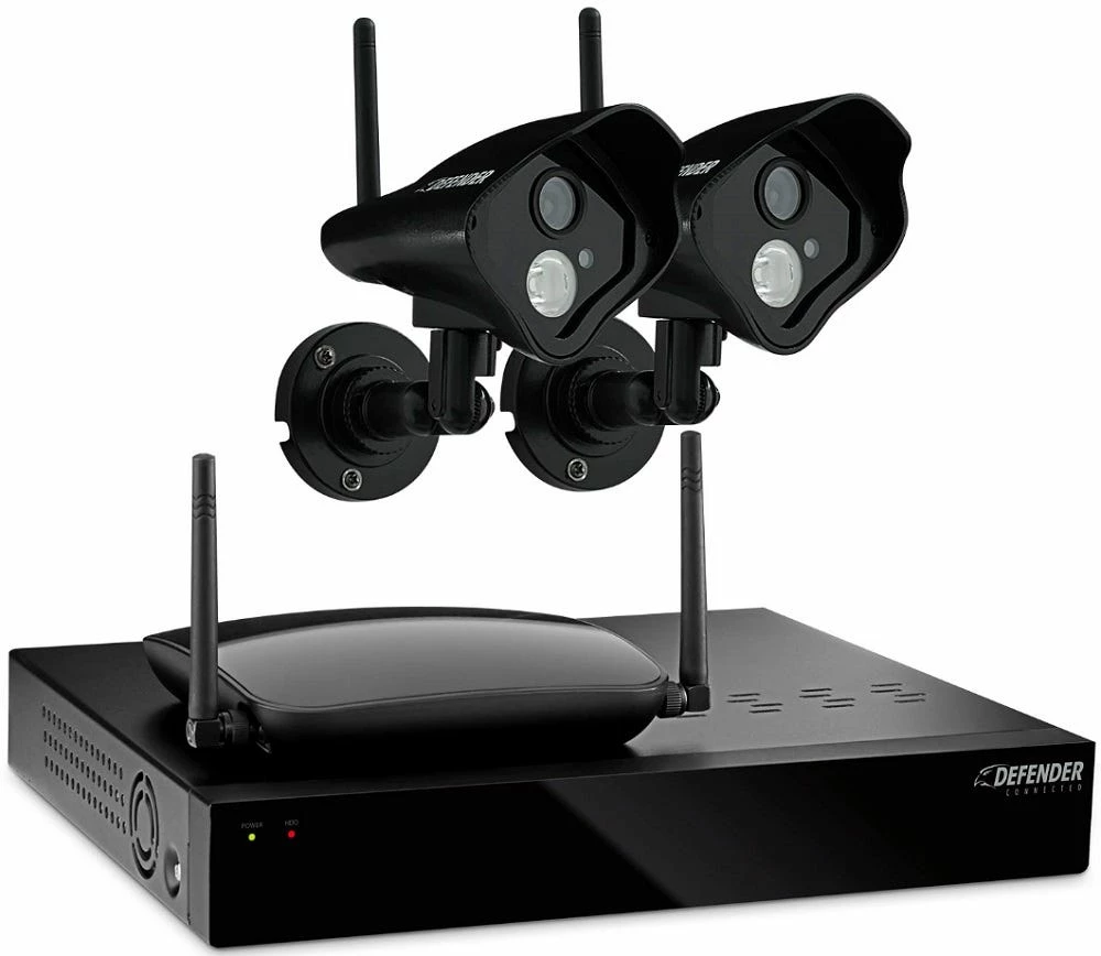 Defender 4 CH DVR Security System w/ 2 Wireless Night Vision Cameras 21316 - Surveillance