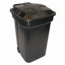 Various Brands Wheeled Garbage Can with Lid, 45 Gallon - Trash Can