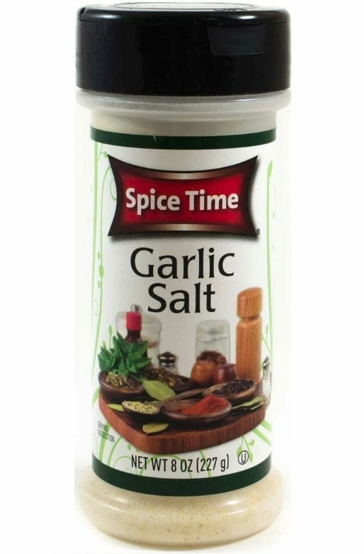 Various Brands Spice Time Garlic Salt, 8 oz. - Spices & Seasonings 1 Various Brands Spice Time Garlic Salt, 8 oz. - Spices & Seasonings