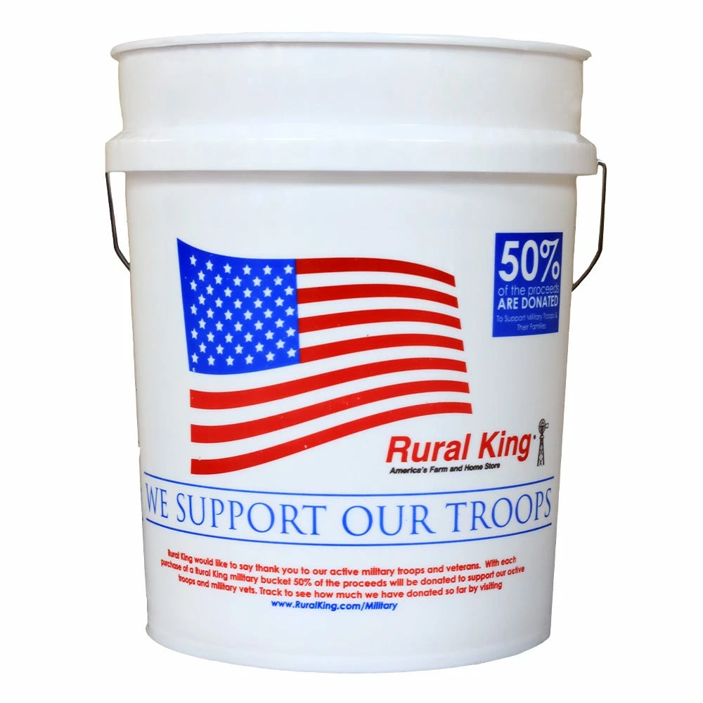 Various Brands Rural King Military Bucket, 5 Gallon - MILBUCKET - Pails 1 Various Brands Rural King Military Bucket, 5 Gallon - MILBUCKET - Pails