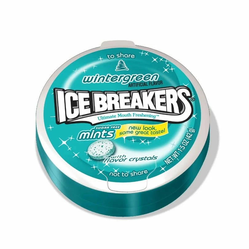 Ice Breakers Wintergreen Sugar Free Mints, 1.5 oz. - Hard Candy & Lollipops 1 Ice Breakers Wintergreen Sugar Free Mints, 1.5 oz. - Hard Candy & Lollipops