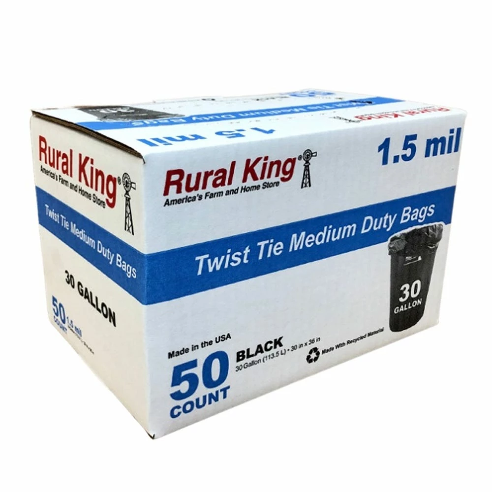 Various Brands Twist Tie Medium Duty 30 Gallon Trash Bags, 50 Count 2 Various Brands Twist Tie Medium Duty 30 Gallon Trash Bags, 50 Count - Image 2