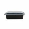 Nicole Home Collection 8" x 6" Rectangle Container - Black, 38 oz. / 4 Count - 02245 - Disposable Kitchenware