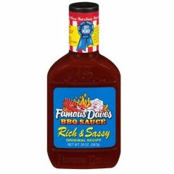 Famous Dave's Rich & Sassy BBQ Sauce - Original Recipe, 20 oz. - Condiments & Sauces