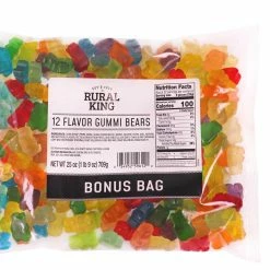 Rural King Gummi 12 Flavor Bears BONUS BAG - Candy & Gum