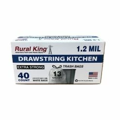 Rural King 13 Gallon Kitchen Drawstring Bags 40 ct. - 13GAL 40CT DS - Trash Bags