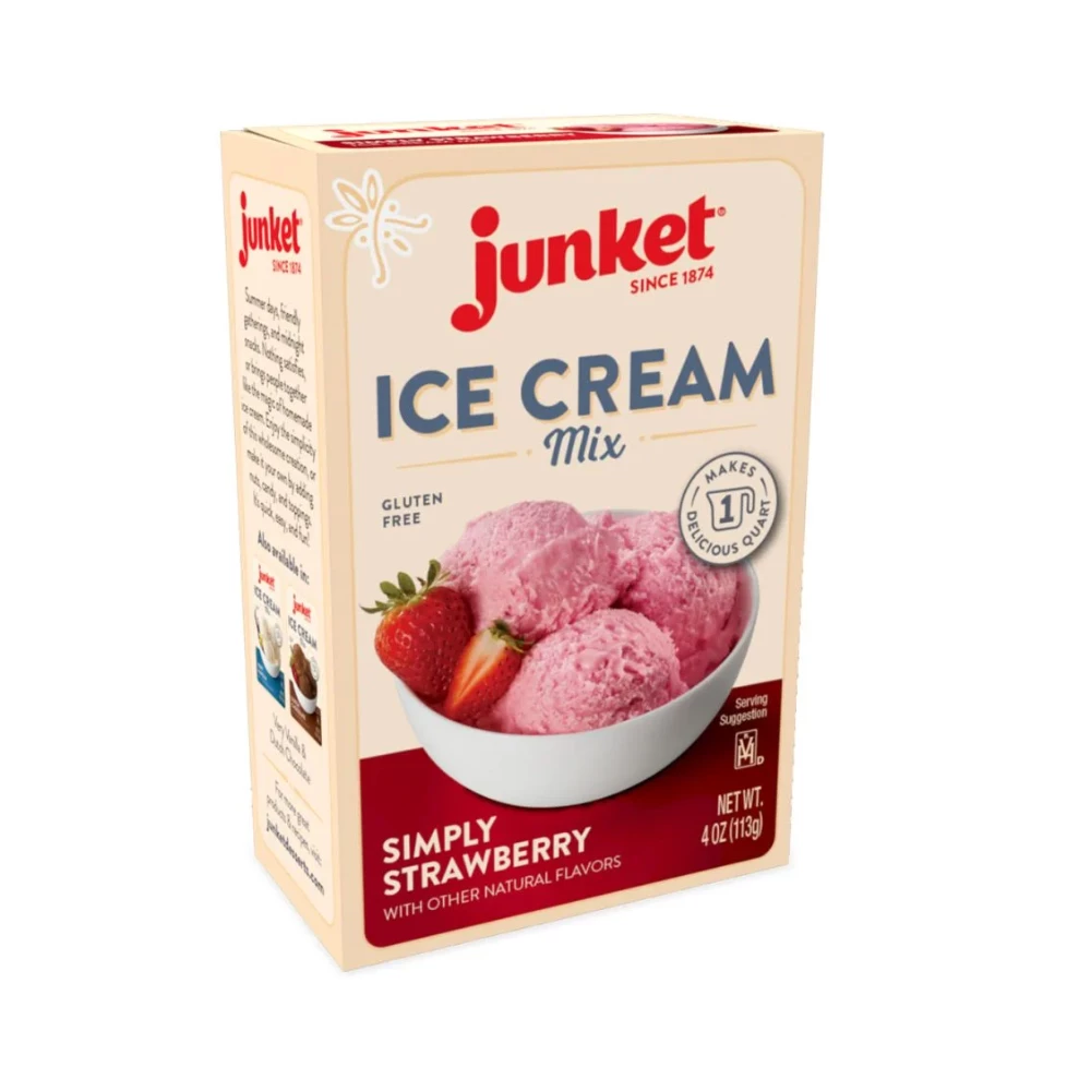 Junket Strawberry Ice Cream Mix, 4 oz. - 42401 - Baking Essentials 1 Junket Strawberry Ice Cream Mix, 4 oz. - 42401 - Baking Essentials