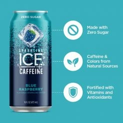 Sparkling Ice +Caffeine Blue Raspberry Sparkling Water, 16 oz. -Food & Household Goods Sales fd6c44d3e128fda079b49c462069ae3658d725a2 56165019 3