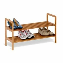 Honey-Can-Do HoneyCanDo 2Tier Bamboo Shoe Storage Rack SHO01600 - Closet Organization