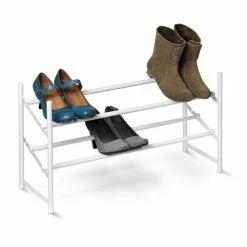 Honey-Can-Do HoneyCanDo 2Tier White Expandable Stackable Shoe Rack SHO01167 - Laundry Baskets