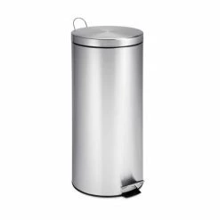 Honey-Can-Do HoneyCanDo 30L Round Stainless Steel Step Trash Can TRS02110