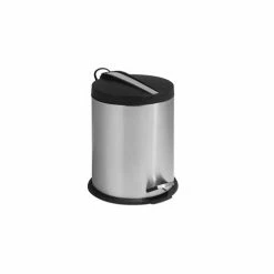 Honey-Can-Do HoneyCanDo 5L 2Tone Stainless Steel Round Step Trash Can TRS01159