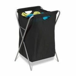 Honey-Can-Do HoneyCanDo Black Folding XFrame Hamper HMP01635 - Laundry Baskets