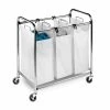Honey-Can-Do HoneyCanDo Chrome HeavyDuty Triple Laundry Sorter SRT01235 - Laundry Baskets