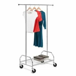 Honey-Can-Do HoneyCanDo Heavy Duty Bottom Shelf Garment Rack GAR01506 - Laundry Baskets