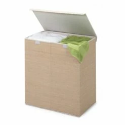 Honey-Can-Do HoneyCanDo Natural Double Hamper & Sorter HMP01367 - Laundry Hampers