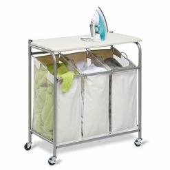 Honey-Can-Do HoneyCanDo Sort & Iron Triple Laundry Center SRT01196 - Laundry Baskets