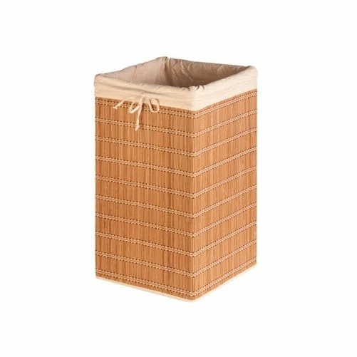 Honey-Can-Do HoneyCanDo Square Wicker Bamboo Hamper w/ Liner HMP01620 - Laundry Baskets 2 Honey-Can-Do HoneyCanDo Square Wicker Bamboo Hamper w/ Liner HMP01620 - Laundry Baskets - Image 2