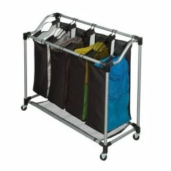 Honey-Can-Do HoneyCanDo Steel Elite Quad Laundry Sorter SRT01682 - Laundry Baskets