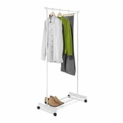 Honey-Can-Do HoneyCanDo White Portable Garment Rack GAR01121 - Laundry Baskets